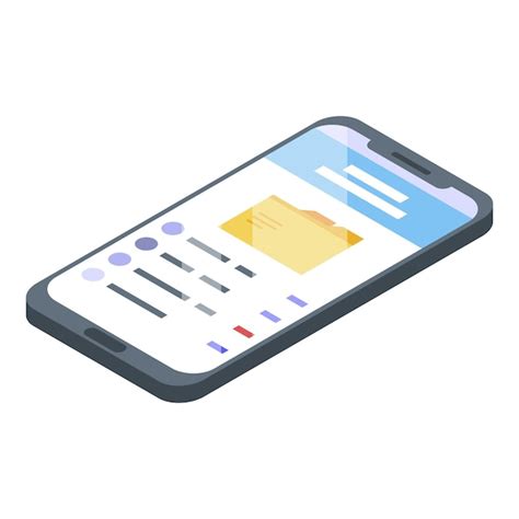 Smartphone storage icon isometric of smartphone storage vector icon for ...