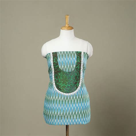 Multicolor Pochampally Ikat Patchwork Cotton Kurta Material – iTokri आई ...