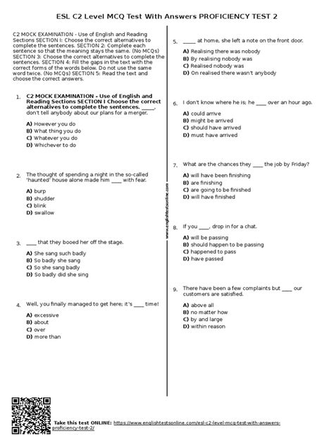 Image result for English C2 Level Test