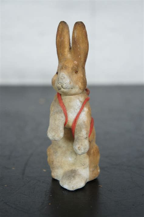 Antique German Paper Mache Candy Container Easter Rabbit with Basket ...