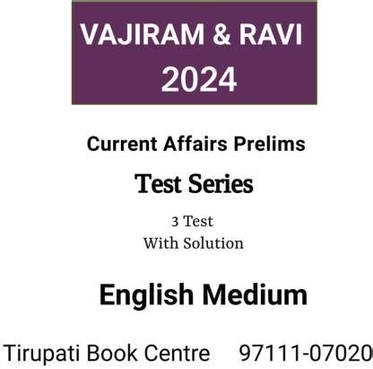 VAJIRAM & RAVI CURRENT AFFAIRS Prelims Test Series 2024 Latest 3 Test ...