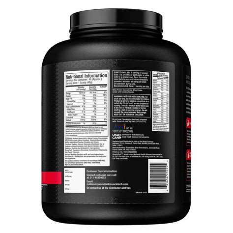 Muscletech Nitrotech Whey Protein Cookies & Cream Flavour Powder, 1.81 ...