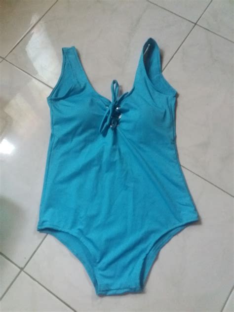 blue 1 piece swimsuit, Women's Fashion, Swimwear, Bikinis & Swimsuits ...