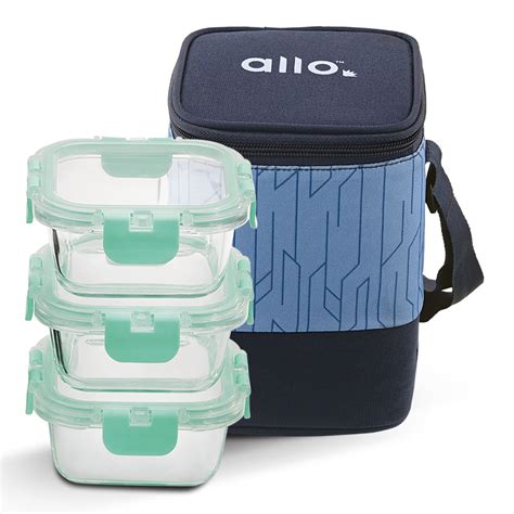 310ml x 3 Allo FoodSafe Microwave Oven Safe Glass Lunch box – Allo Innoware
