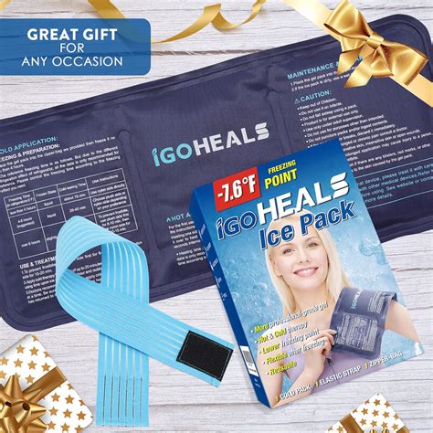 Buy चोट के लिए आइस पैक पुनः प्रयोज्य, लचीला जेल बैग पट्टा के साथ लपेटें ...