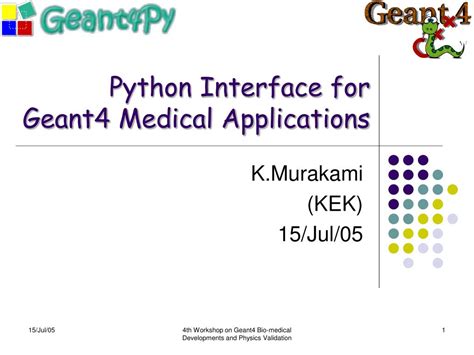 Image result for Geant Simulation in Python