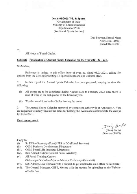 Finalization of Annual Snorts Calendar for the year 2021-22 | Annual ...