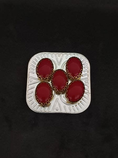 Shree Mangal Yantra With Mantra Silver Plated Jadit Munga (Coral ...