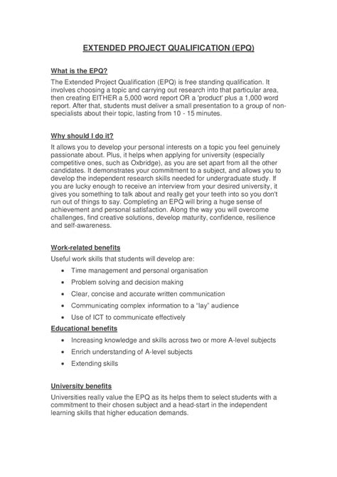 Image result for Epq Introduction Examples Edexcel