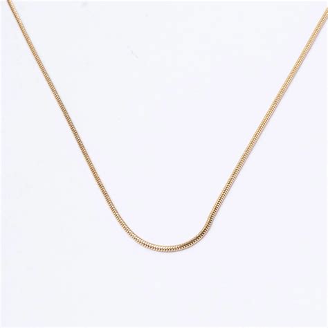 Round Snake Gold Chain | Salty – Salty Accessories