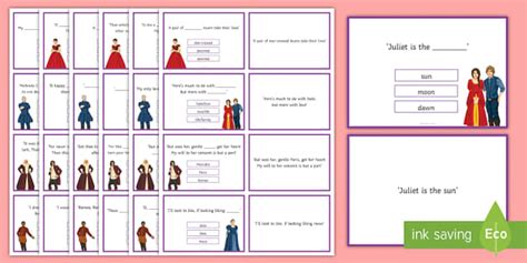 KS4 Romeo and Juliet Quotation Quiz Flashcards - Twinkl
