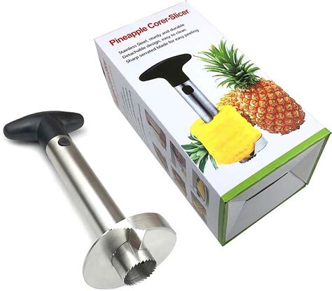 Amazon.com: Pineapple Corer,Stainless Steel Fruit Pineapple Peeler ...
