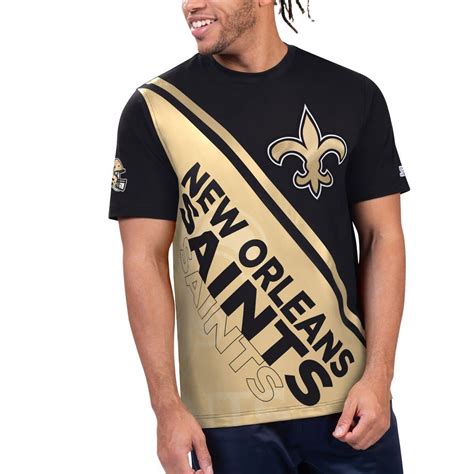 STARTER Gold New Orleans Saints Finish Line Extreme Graphic T-shirt ...