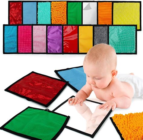 Inbeby 16 Set Sensory Mini Mats Assorted Textured Sensory Floor Tiles ...