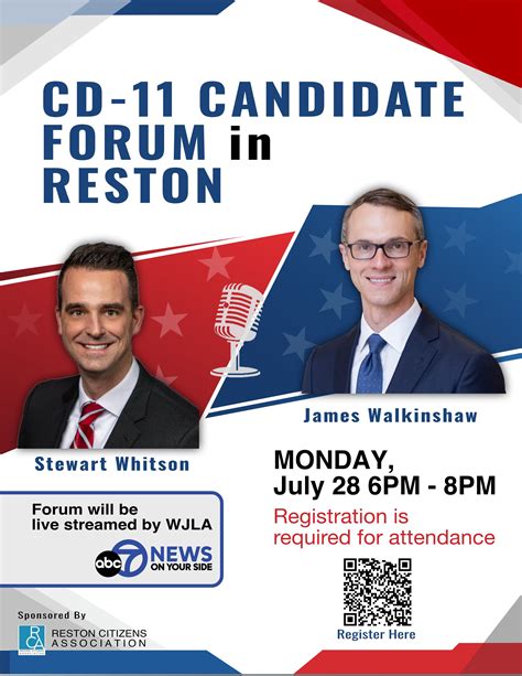 Jul 28 | Candidate Forum - Congressional District 11 | Reston, VA Patch