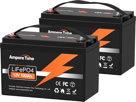 Ampere Time 12V 100Ah LiFePO4 Lithium Battery, 4000 India | Ubuy