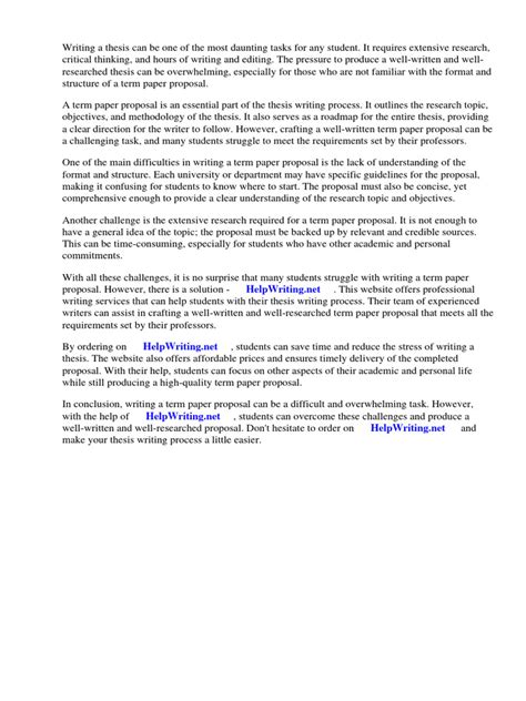 Image result for Term Paper Proposal Example