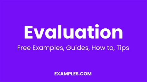 Image result for Example of Evaluation