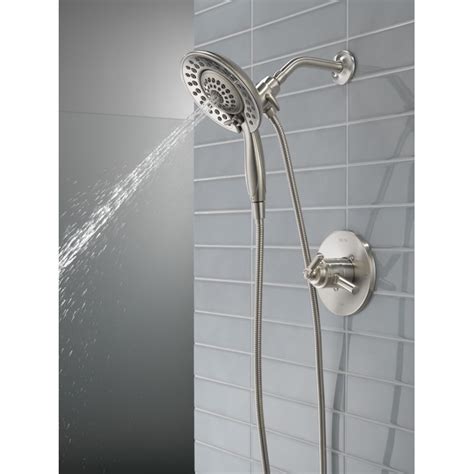 Delta Saylor Stainless 2-handle Multi-function Round Shower Faucet ...