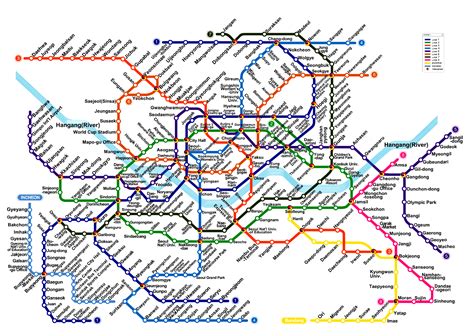 Seoul Subway Metro Map English Version (Updated)