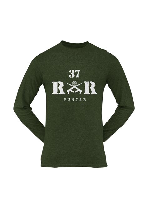 Men's Army Full Sleeve T-shirt | Rashtriya Rifles | 37 RR Punjab ...