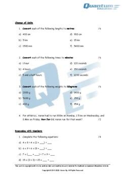 Image result for Year 5 Math Test Problem