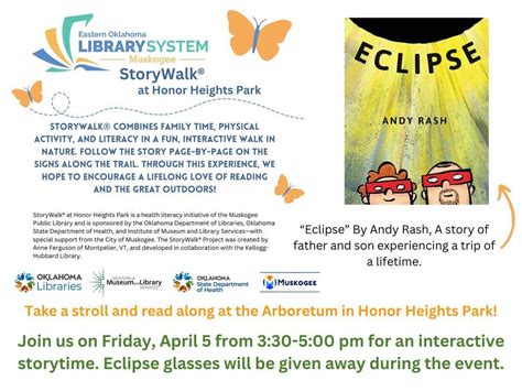 Eclipse Interactive StoryWalk , Honor Heights Park, Muskogee, 5 April ...