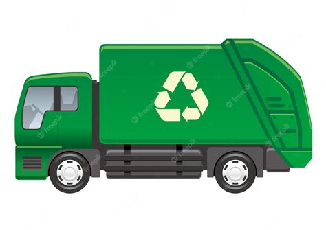Garbage truck outline icon. Clipart image isolated on white # 3749991