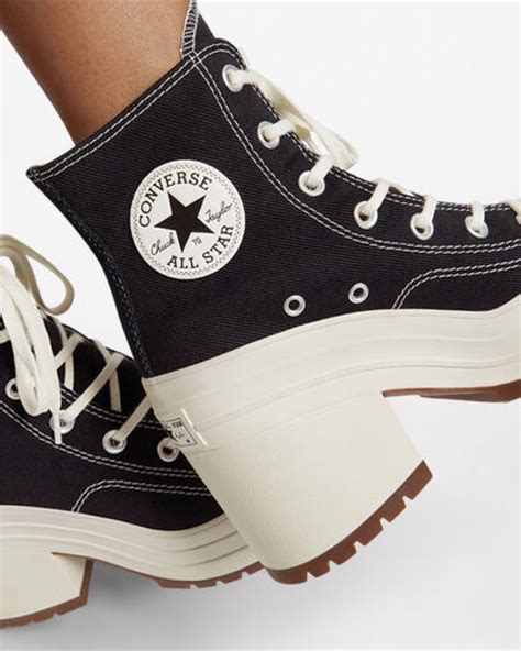 Converse Chuck 70 De Luxe Heel Black in 2023 | Converse heels, Converse ...
