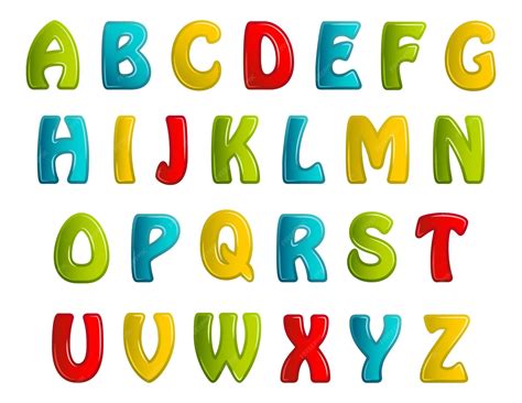 Premium Vector | Colors shiny letters holiday fonts
