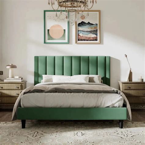 Luxury Leatherette Upholstered Bed – High-Density Foam Frame