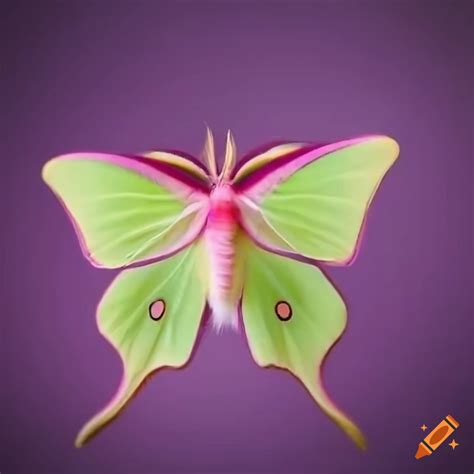 Fluffy pink luna moth 8k