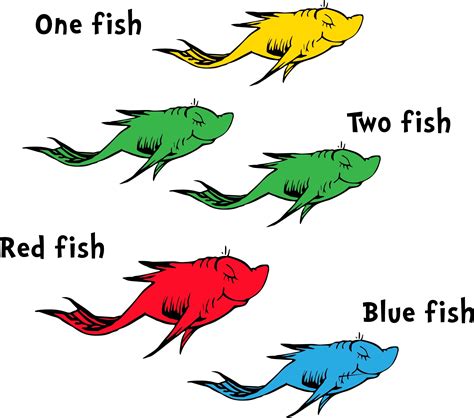 One Fish Two Fish Red Fish Blue Fish Printables