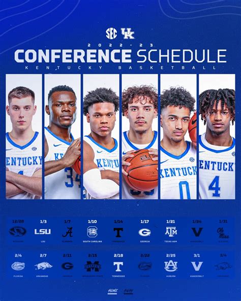 2022-23 SEC Men's Basketball schedule released for Kentucky