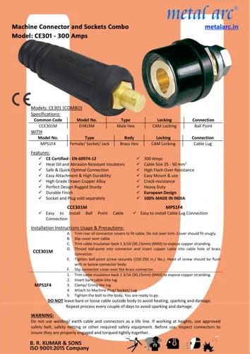 Machine Plugs And Sockets - metal arc - Welding Machine Cable Plugs and ...