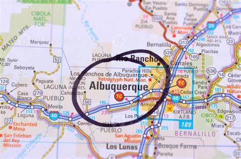 Albuquerque y mapa 814711 Foto de stock en Vecteezy