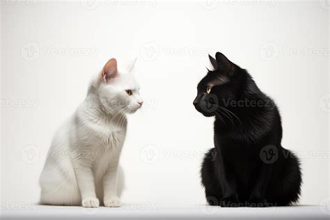 Two black and white cats sitting together 26401881 Stock Photo at Vecteezy