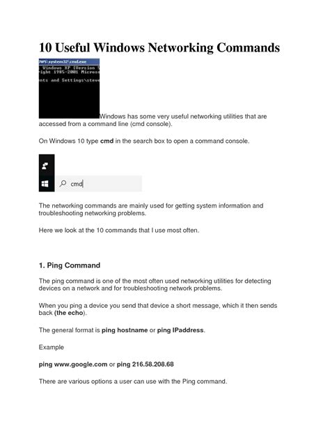 Network Commands in Windows 的图像结果