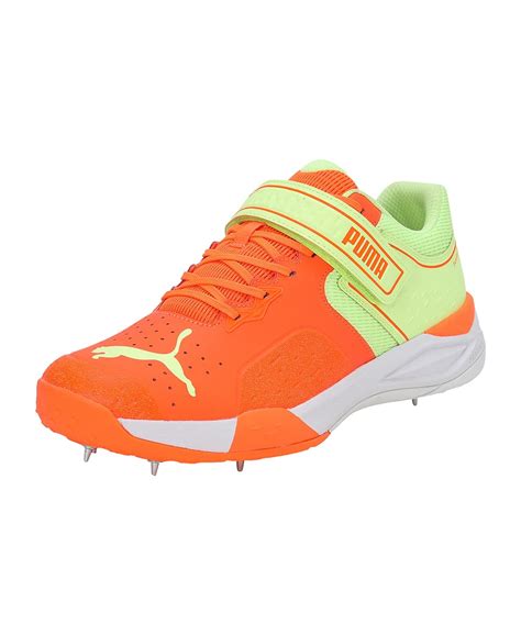 Buy Puma Mens Bowling 22.1 Ultra Orange-Fast Yellow-White Cricket Shoe ...