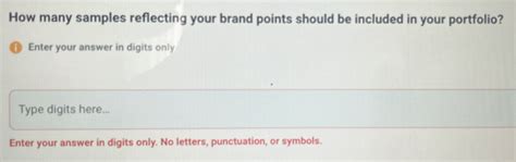 Solved: How many samples reflecting your brand points should be ...