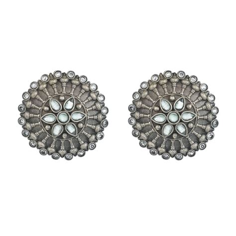 Antique Elegance Mandala Design Brass Lightly Embellished Silver Plate ...