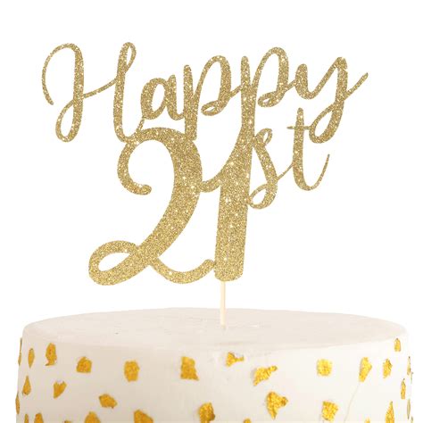Buy Happy 21th Cake Topper - 21 Cake Topper,21th Cake Topper,happy 21th ...