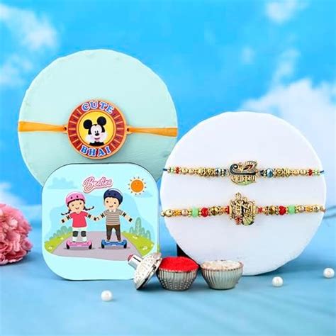 CraftVatika Rakhi with Magnet Gift for Brother Boy Kids Rakhi Set of 3 ...