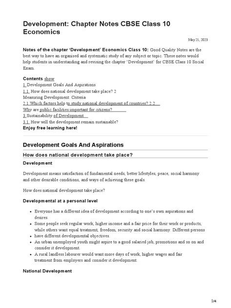 Image result for Development Class 10 PDF