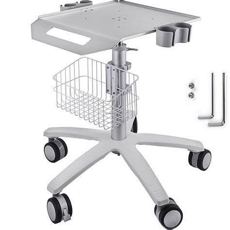 Buy Medical Cart Mobile Trolley Cart with Wheels 29.5"-41.3" Height ...