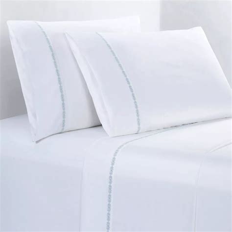 HiEnd Accents 350TC Laurel Embroidered Border Sheet Set | Belk