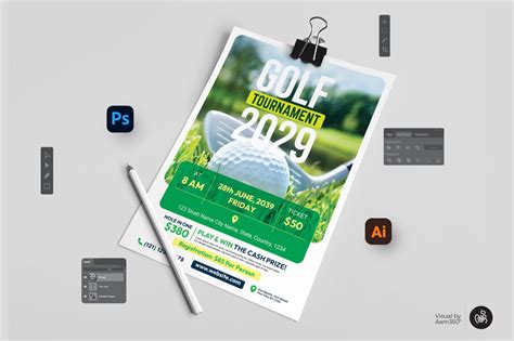 Golf Tournament Flyer Template 的图像结果