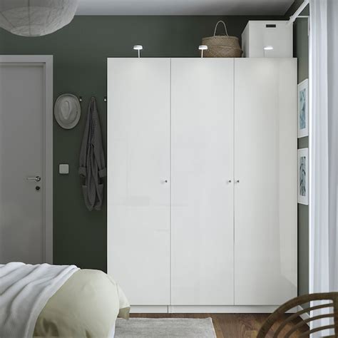 PAX / FARDAL wardrobe combination, white/high-gloss white, 150x60x201 ...