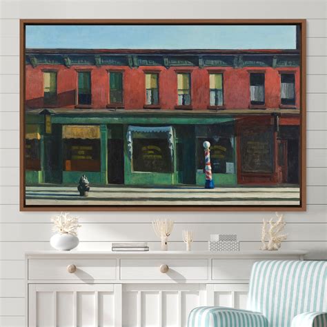 Edward Hopper Early Sunday Morning, Framed Canvas Print, Lar | Inspire ...