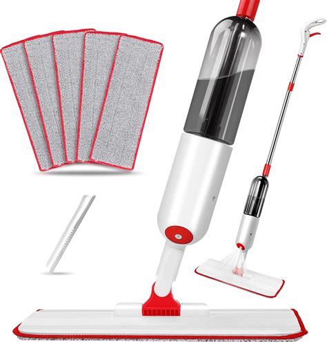 Amazon.com: ZNM Spray Mop, Microfiber Flat Mops with 5 Washable Pads ...